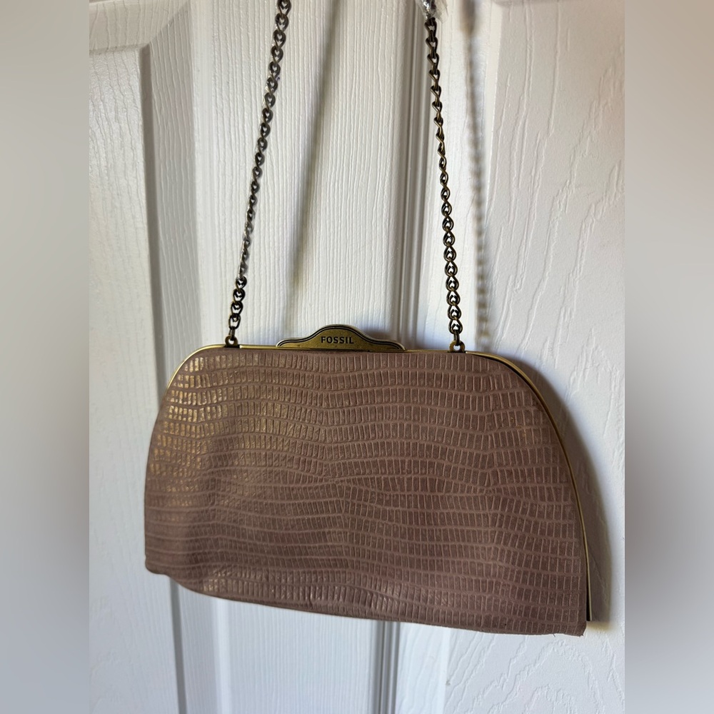 Fossil Embossed Chain Bag - Picture 1 of 9